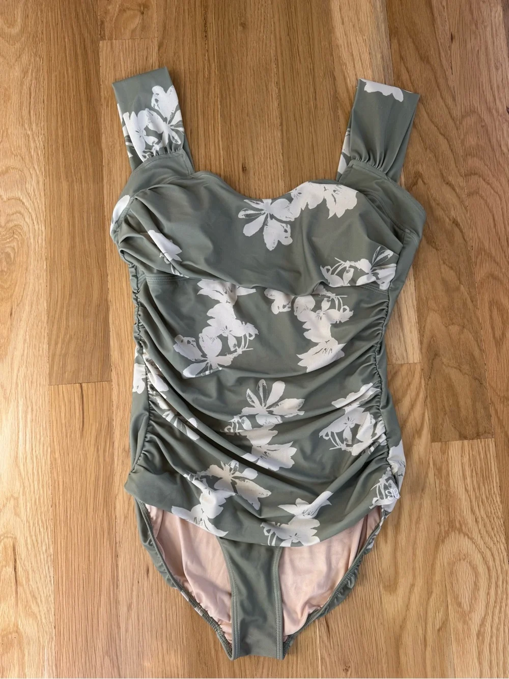 NEW 🌿Albion Sage Green Floral One-Piece Swimsuit size XL